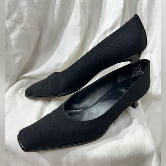 Stuart Weitzman Women's Square Toe Low Heel Classic Pumps Black... - Picture 1 of 16